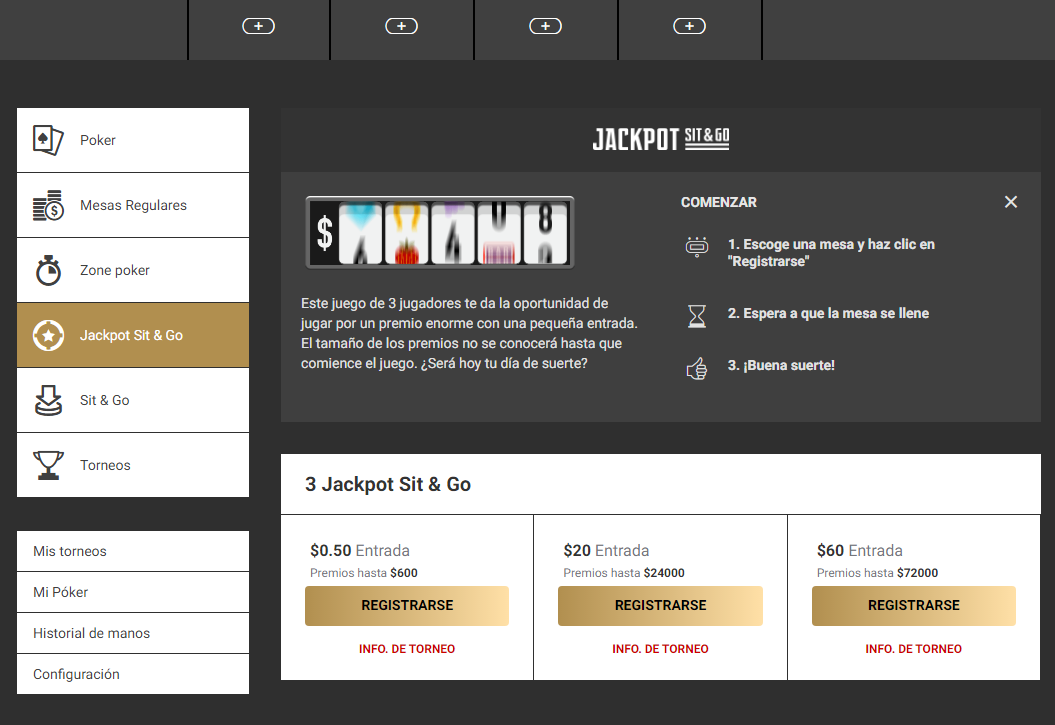 Bodog Poker Jackpot Sit and Go